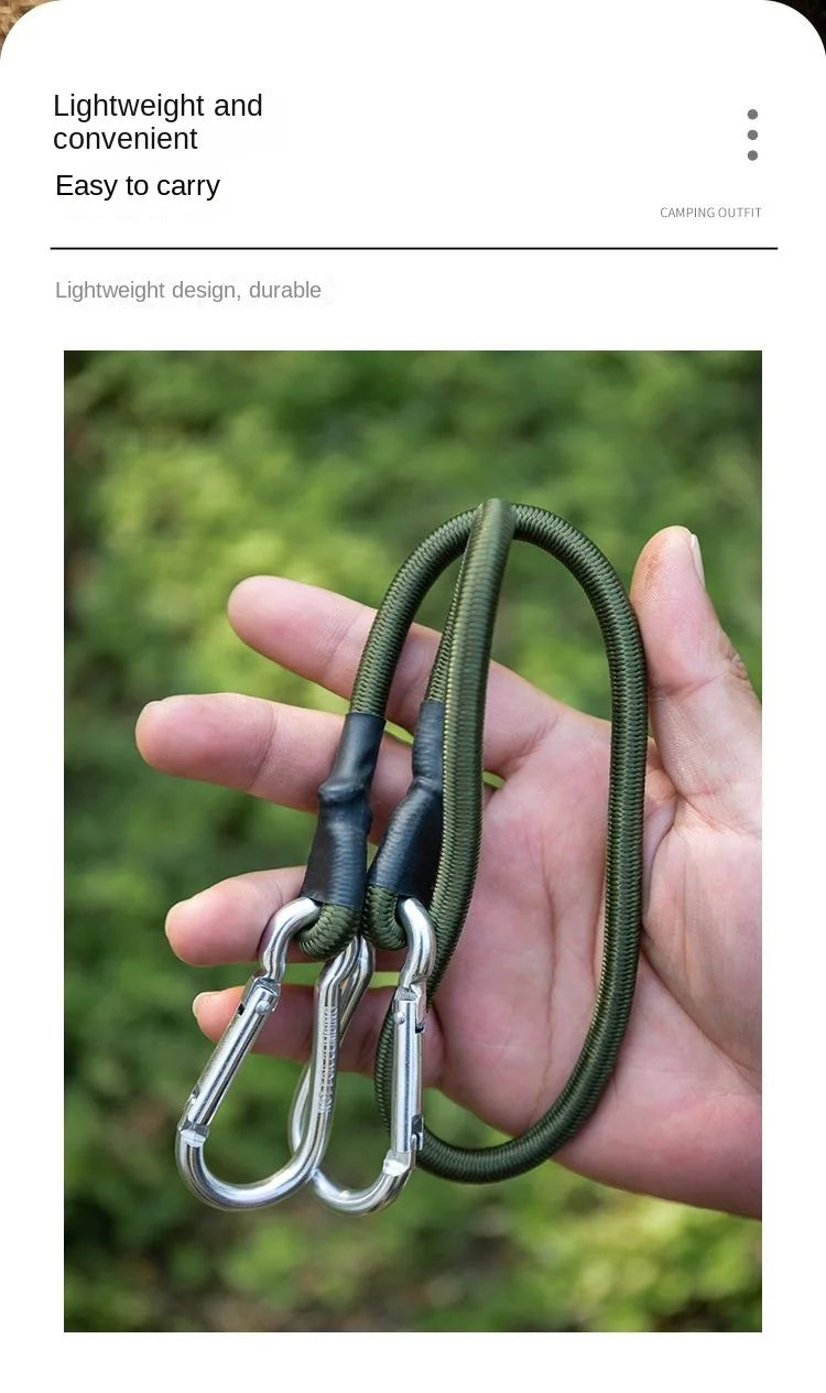 Heavy Duty Elastic Bungee Cord with Carabiner Hooks - 7