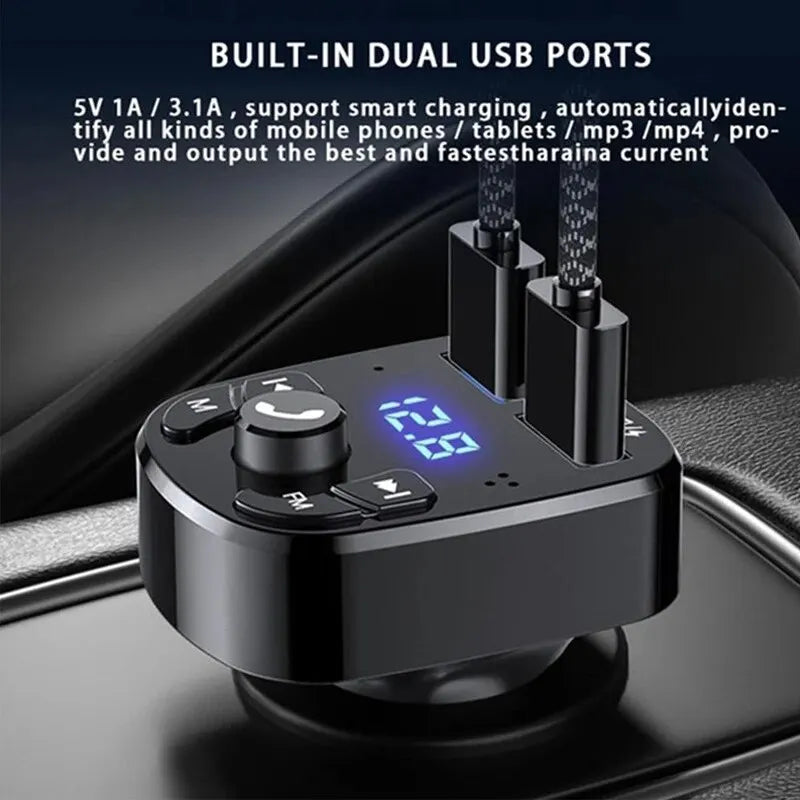 Bluetooth FM Transmitter and Dual USB Car Charger Kit - 2