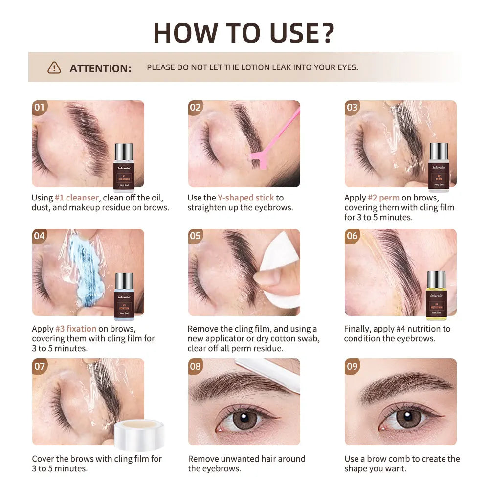 Professional Eyebrow Lamination Lifting and Shaping Kit - 6