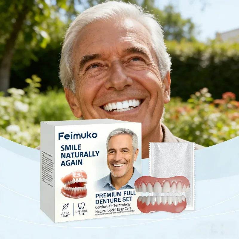 Comfortable Silicone Denture Set for Natural Smile - 1