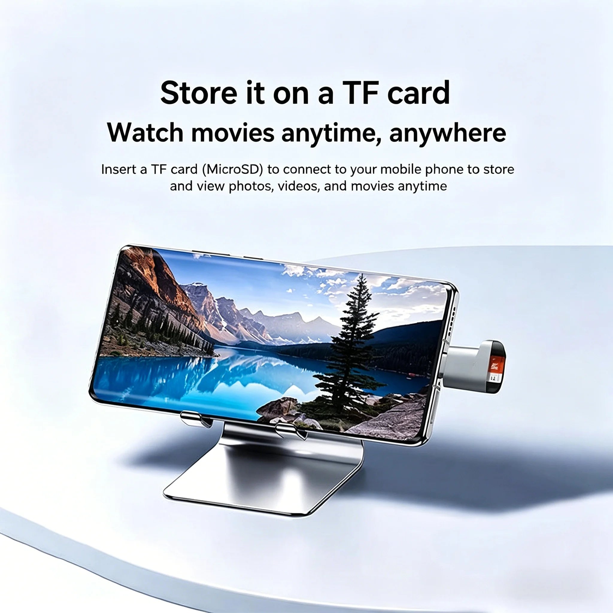 Compact USB-C External TF Memory Card Reader for Smartphones and Laptops - 5