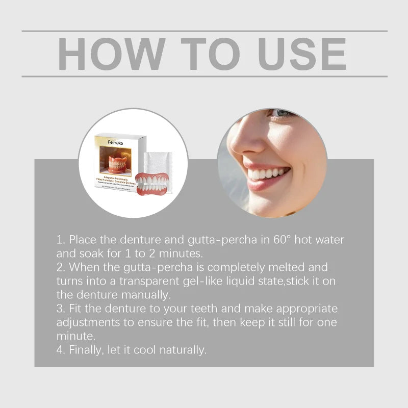 Comfortable Fit Silicone Denture Set for Instant Smile Enhancement - 6