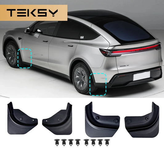 Custom Fit Mud Flaps Splash Guards for Tesla Model Y LWB