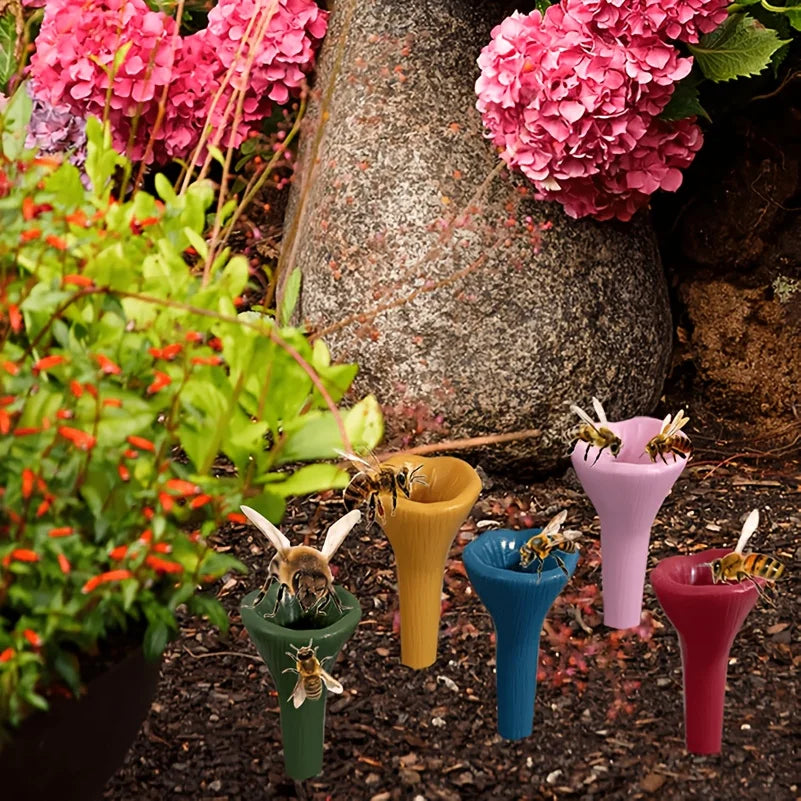 Flower Shape Bee and Butterfly Drinking Water Feeder Station - 2