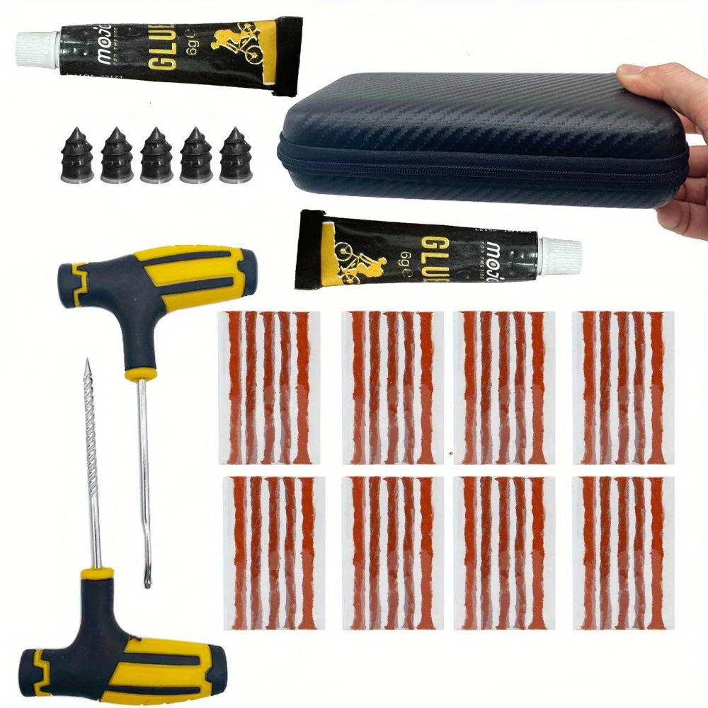 Emergency Universal Tire Puncture Repair Kit for Vehicles - 17