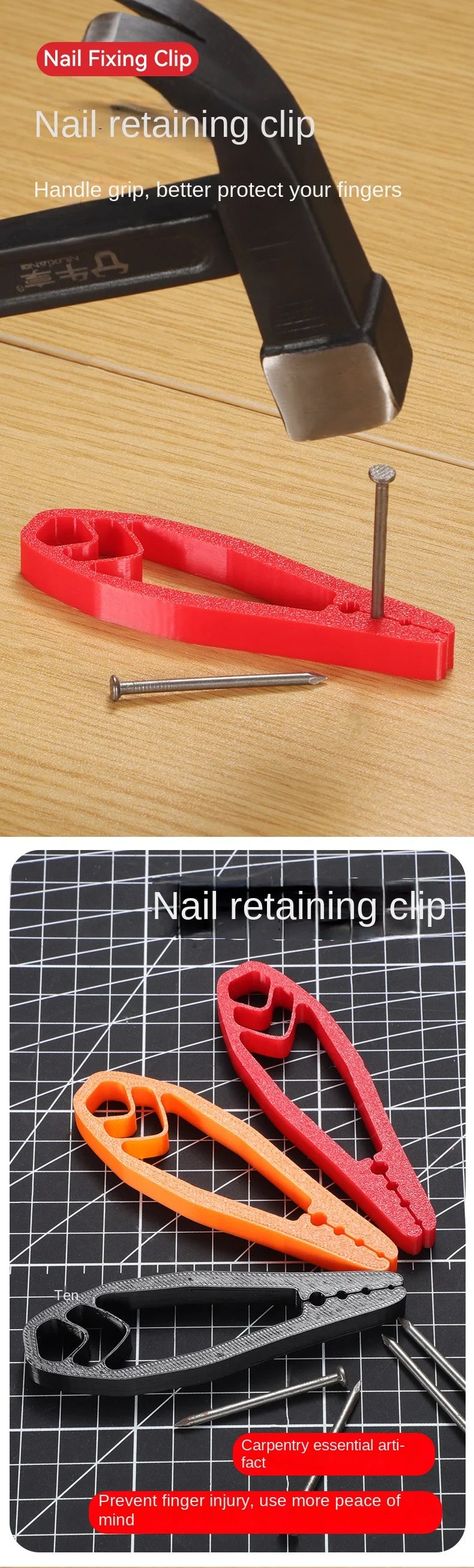 Safety Finger Protector Pliers for Hammering Nails - 7