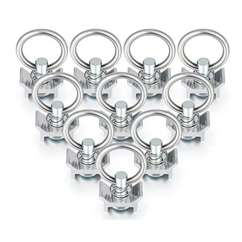10 Pack L Track Single Stud Fitting Tie Down Anchors 4000LB Capacity - 2