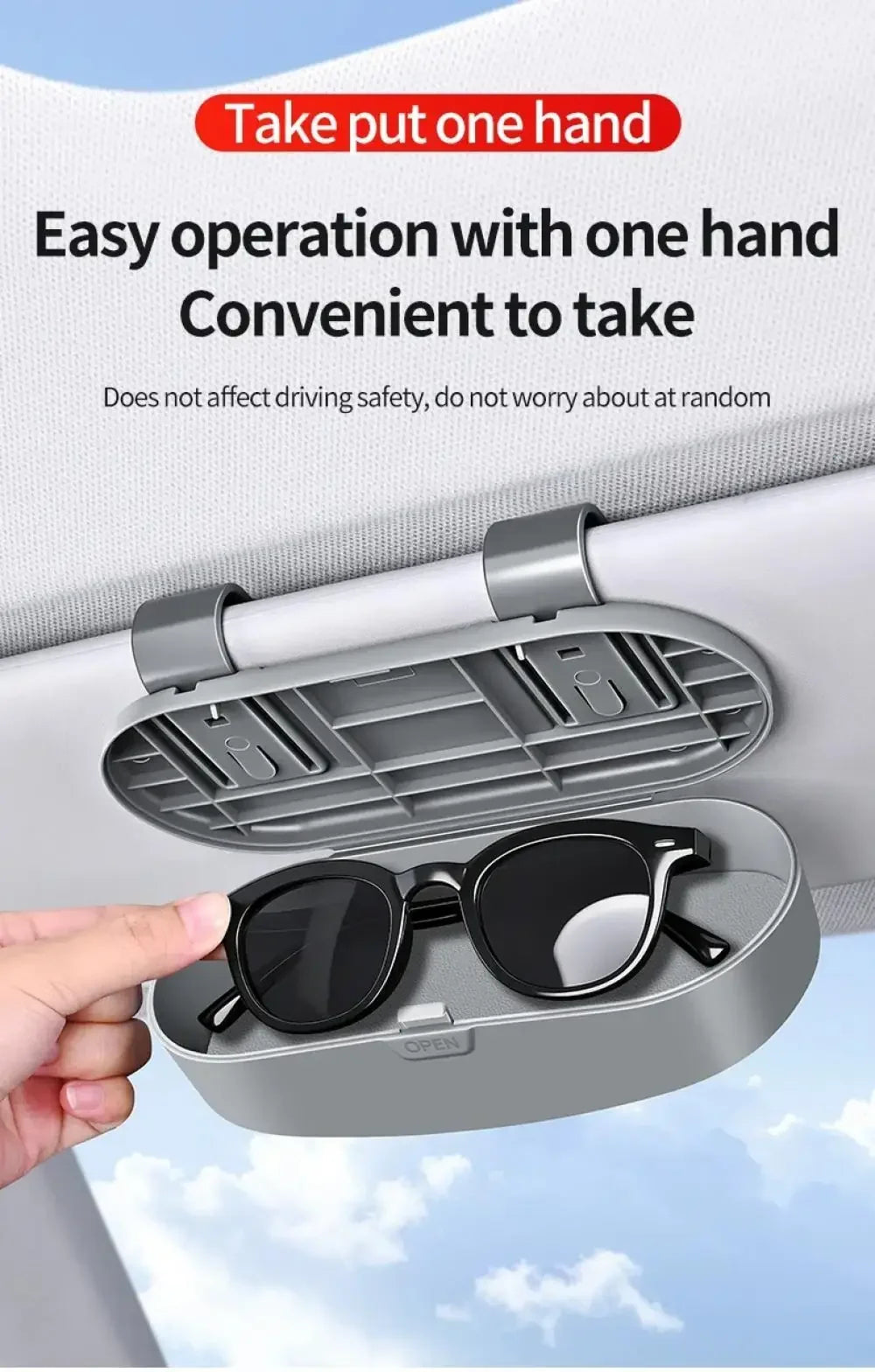 Car Sun Visor Glasses Case and Storage Organizer - 9