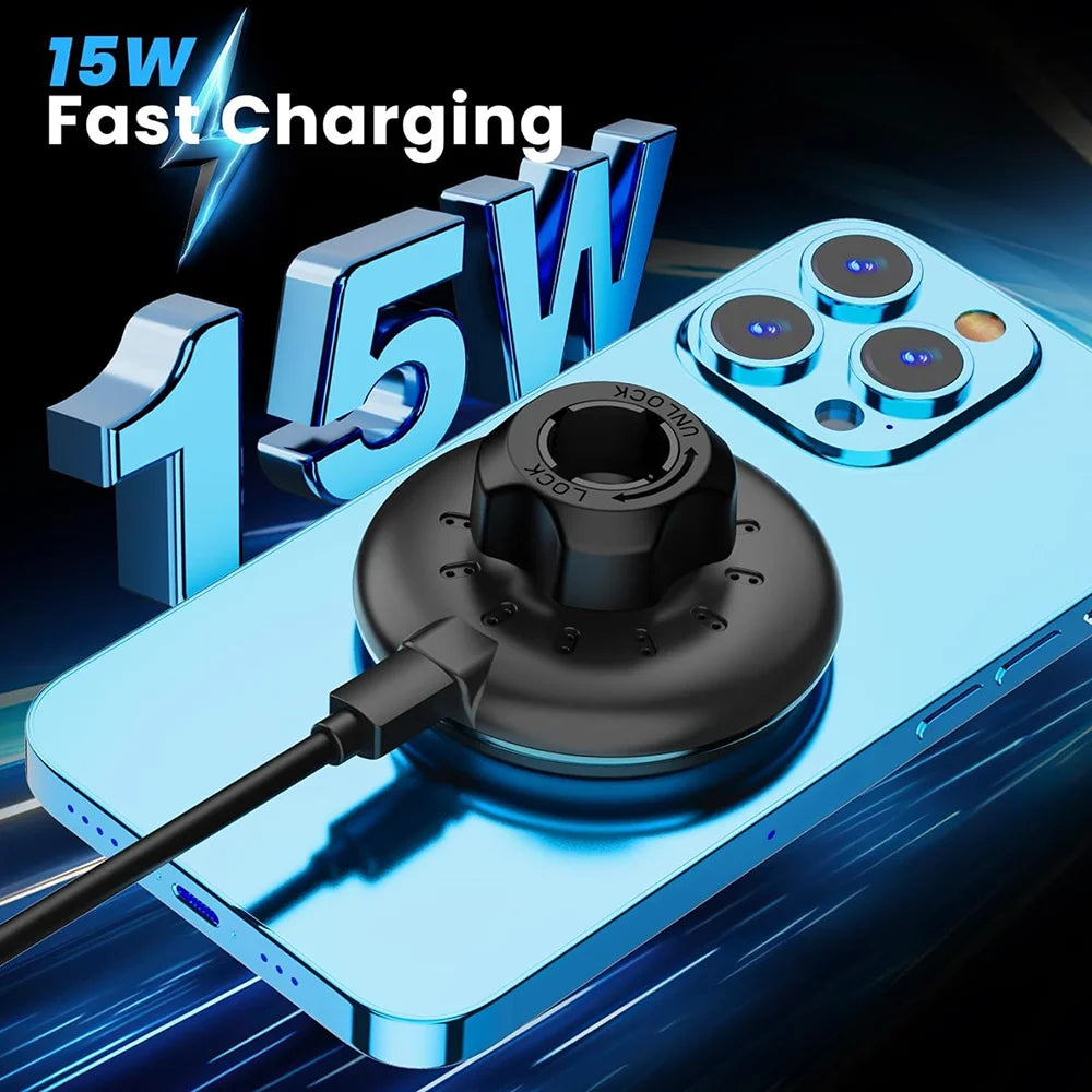 Adjustable Car Cup Holder with Magnetic Wireless Phone Charger - 9