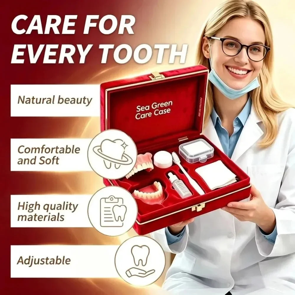 Full Mouth Soft Silicone Cosmetic Dentures Set - 5