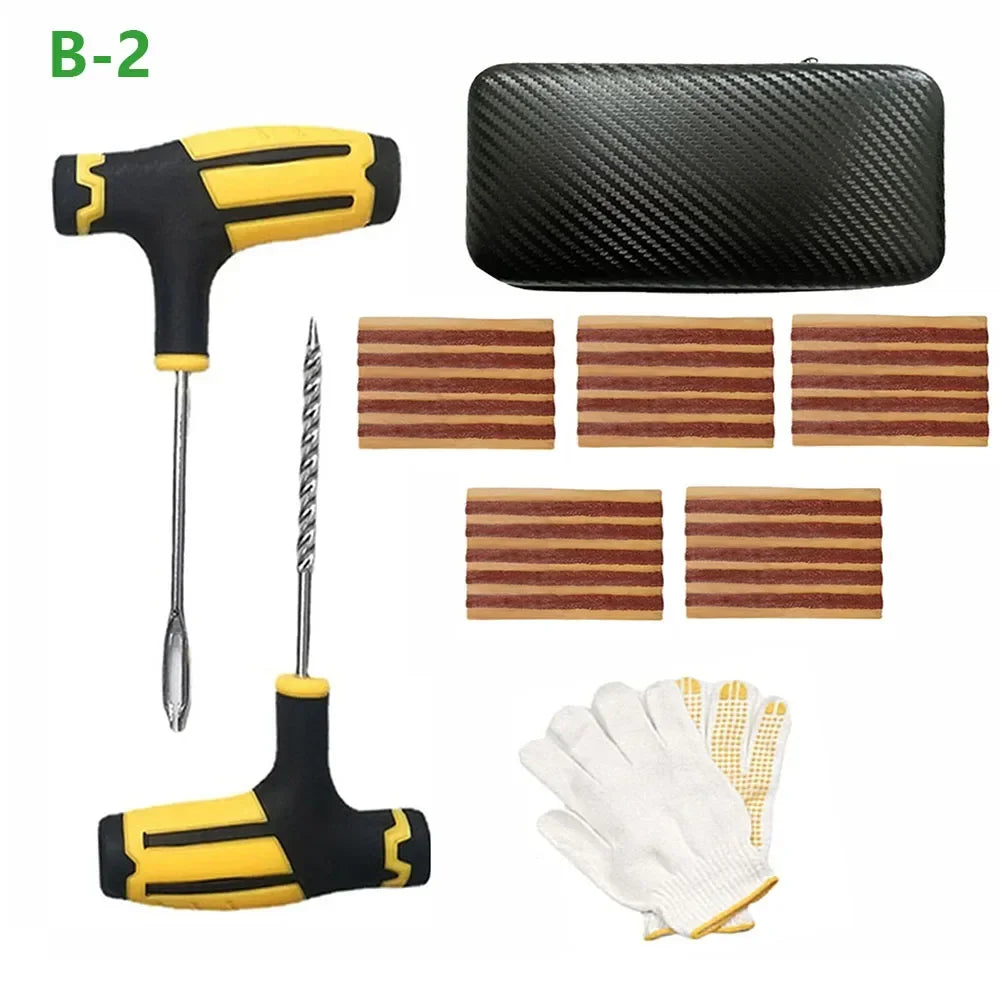 Emergency Car and Motorcycle Tubeless Tire Repair Kit - 12