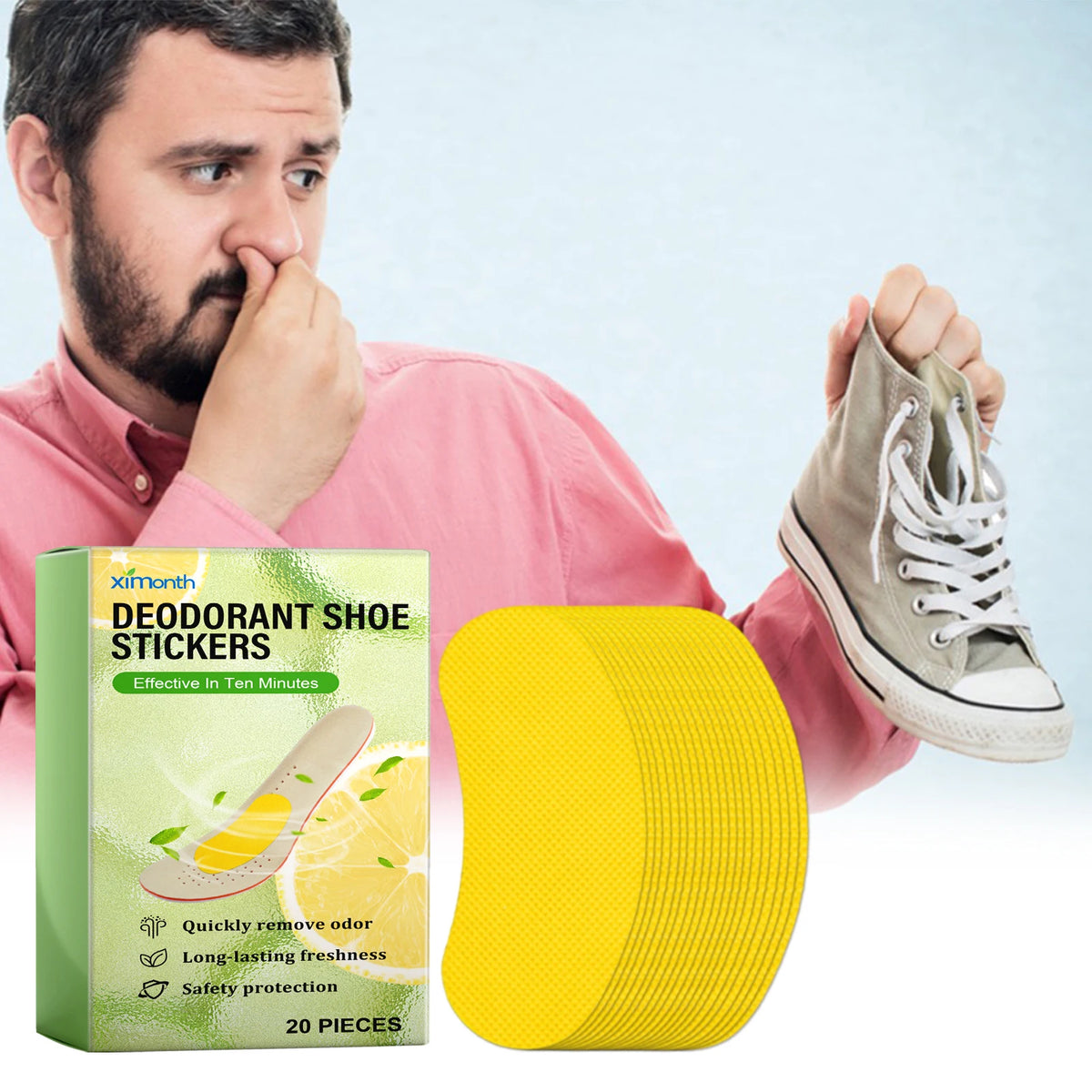 Refreshing Shoe Deodorizer Patches for Odor and Moisture Control