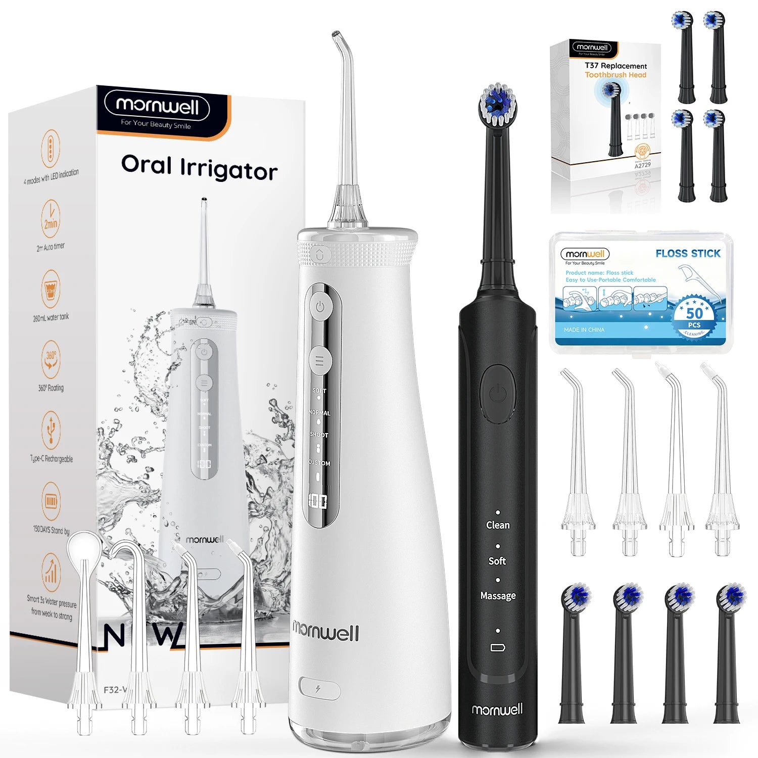 Electric Toothbrush and Water Flosser Combo for Oral Hygiene - 21