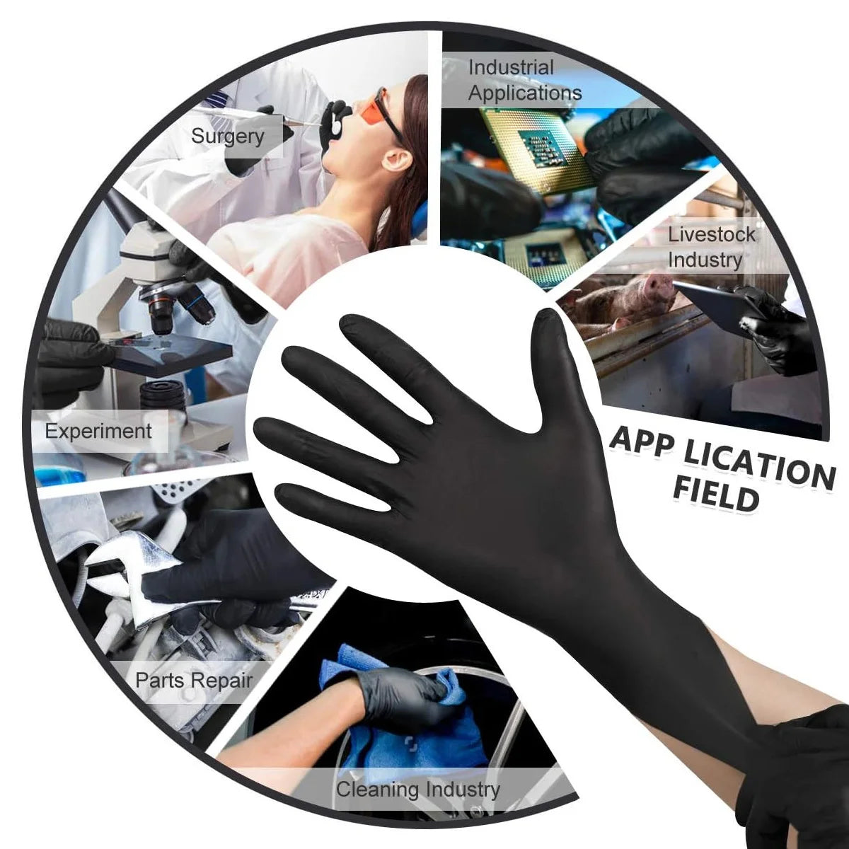 Heavy-Duty Disposable Nitrile Cleaning Gloves - 2