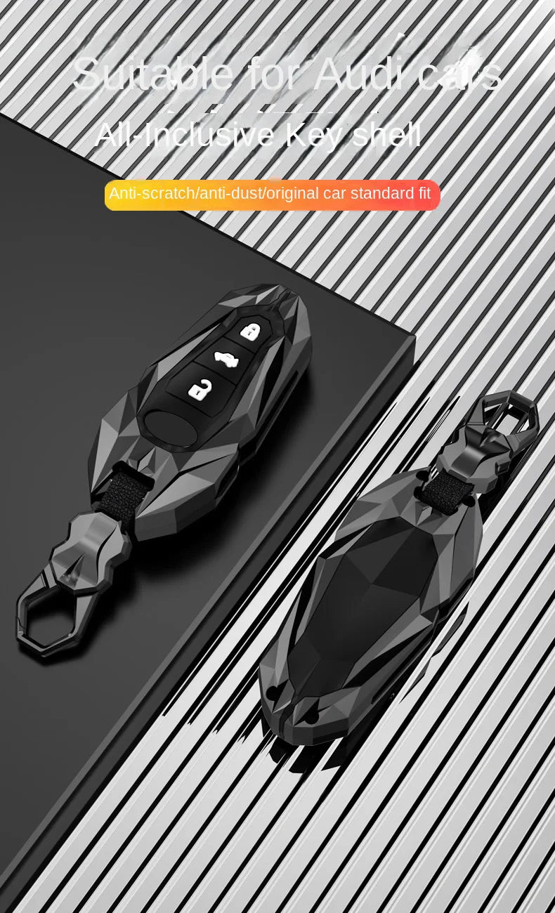 Protective Galvanized Alloy Car Key Case for Audi