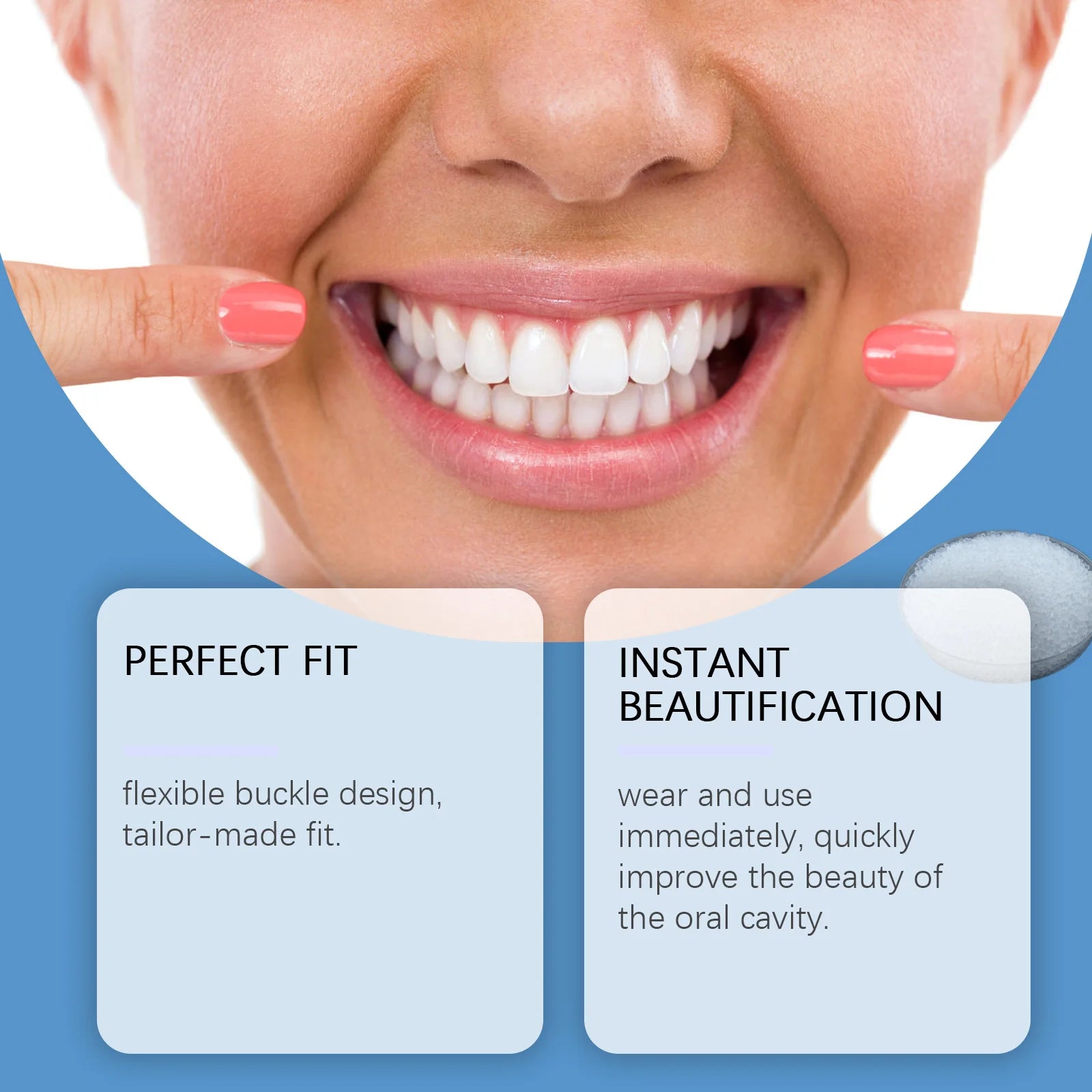 Adjustable Snap-On Smile Veneers for Missing or Broken Teeth - 12