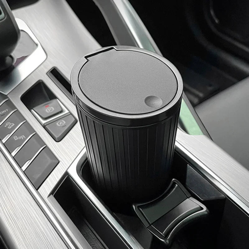 Portable Car Trash Bin Auto Garbage Can Interior Organizer Storage Bucket - 3