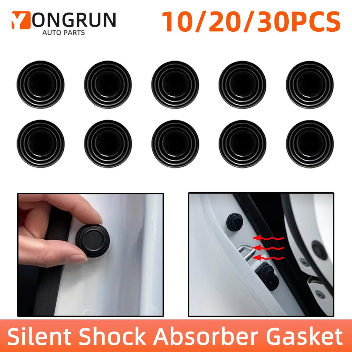 Car Door Noise-Reducing Shock Absorber Gaskets - 1