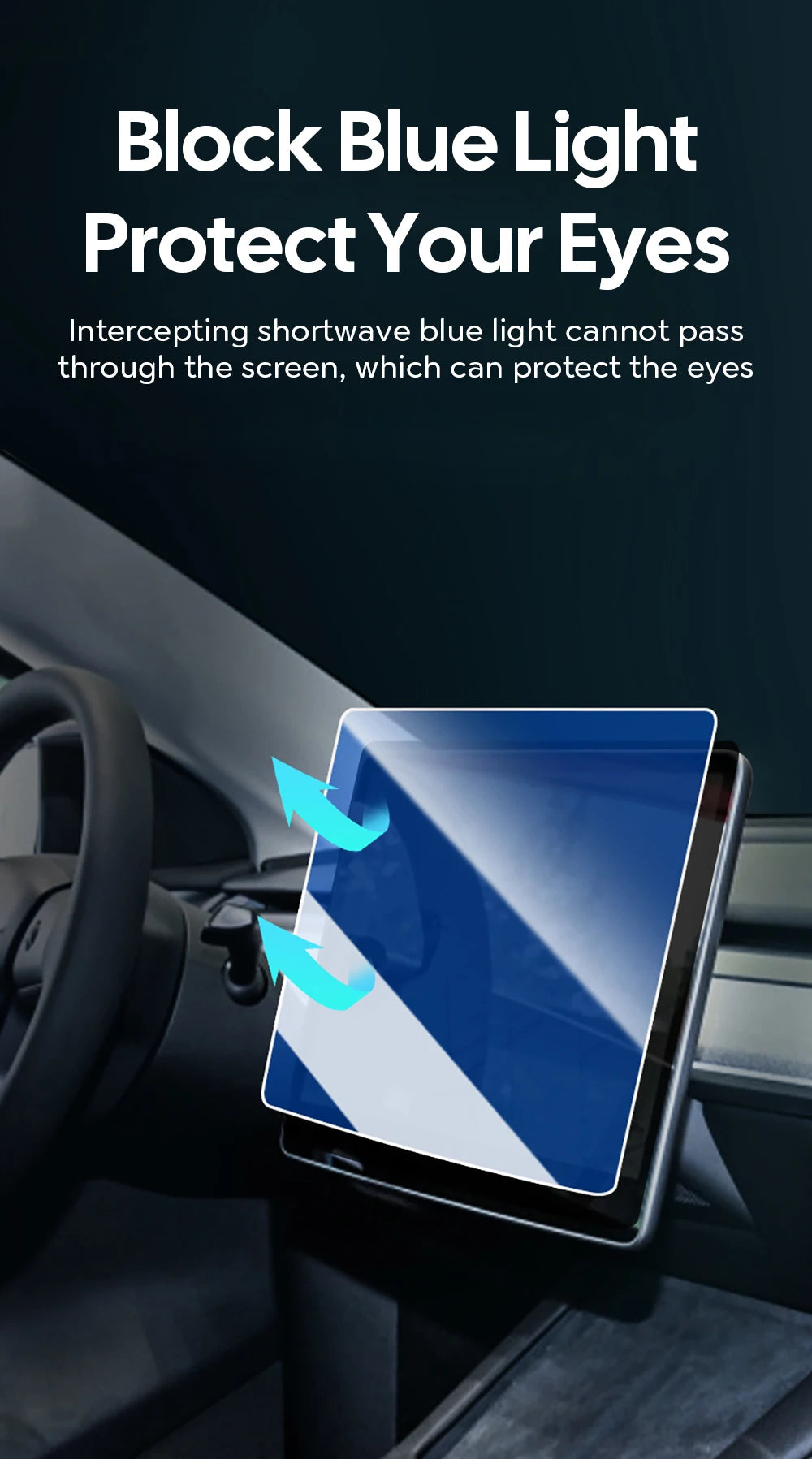 Tempered Glass Touch Screen Protector for Tesla Model 3 and Model Y - 18