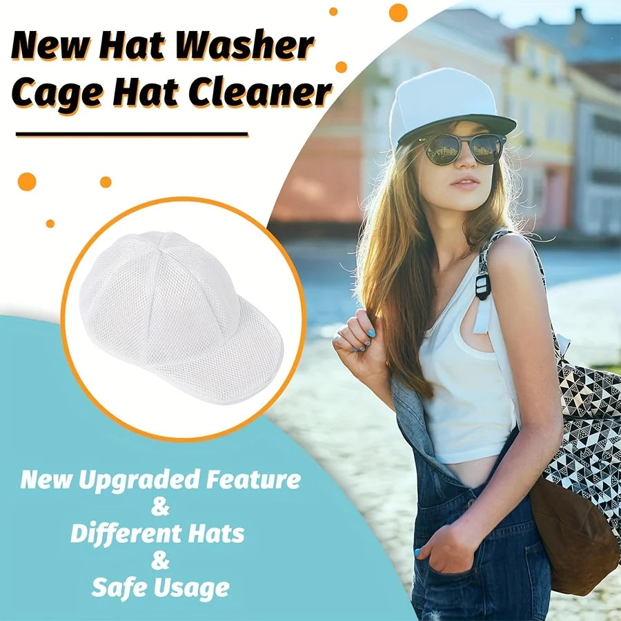 Hat Washer Cage for Baseball Caps Laundry Cleaner and Shape Guard