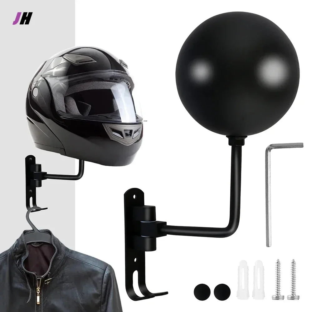 180° Rotatable Wall-Mount Helmet and Gear Storage Rack - 6