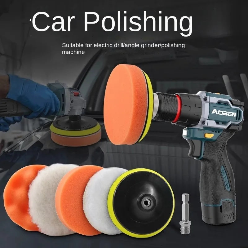 Car Polishing Sponge and Buffing Pad Drill Attachment Set - 1