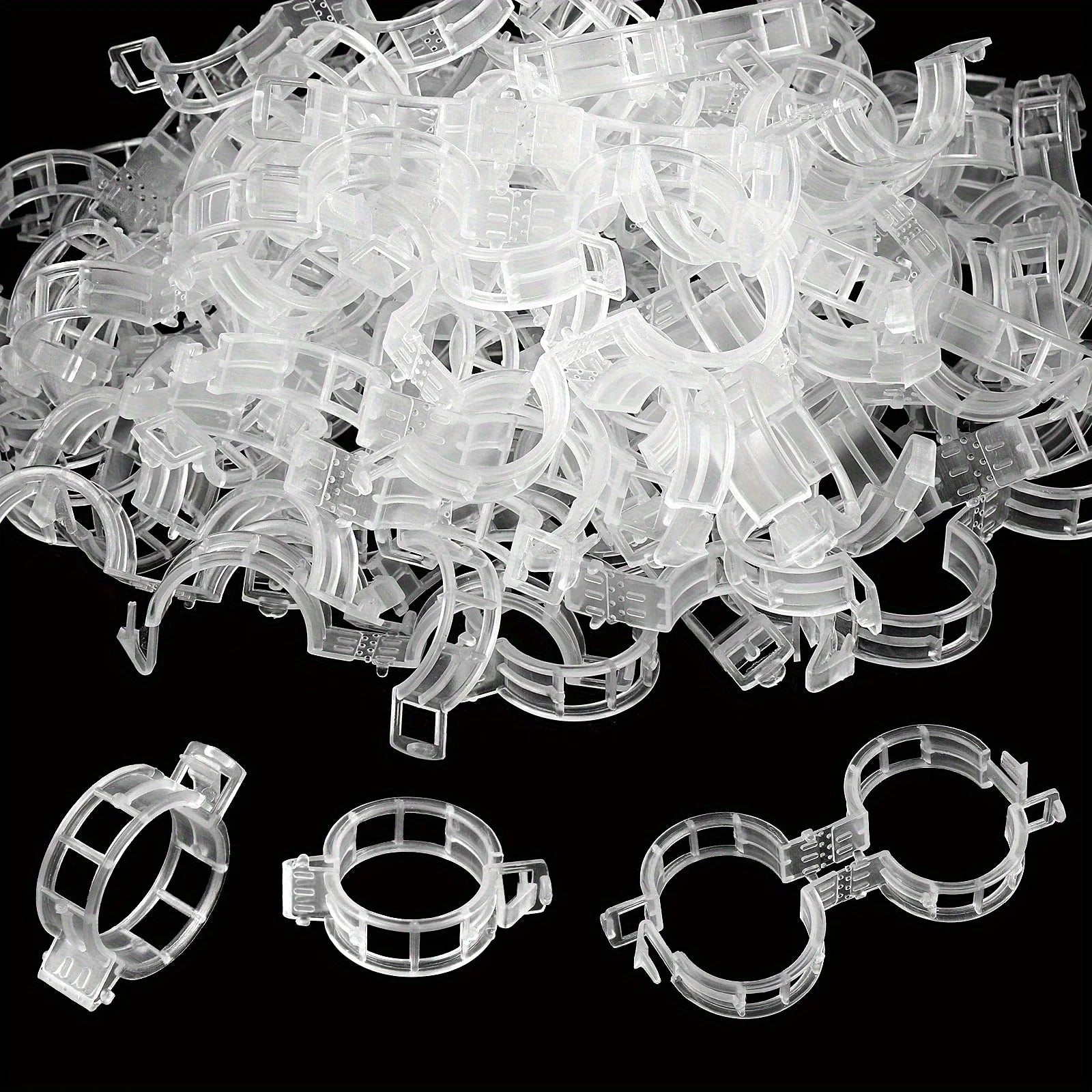 100pcs Plant Support Clips Reusable Garden Vine Trellis Brackets - 4