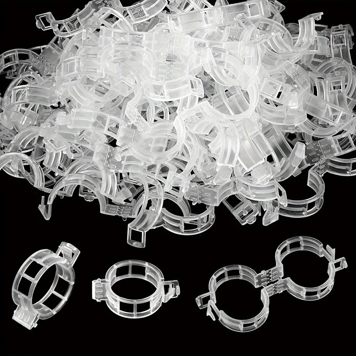 100pcs Plant Support Clips Reusable Garden Vine Trellis Brackets