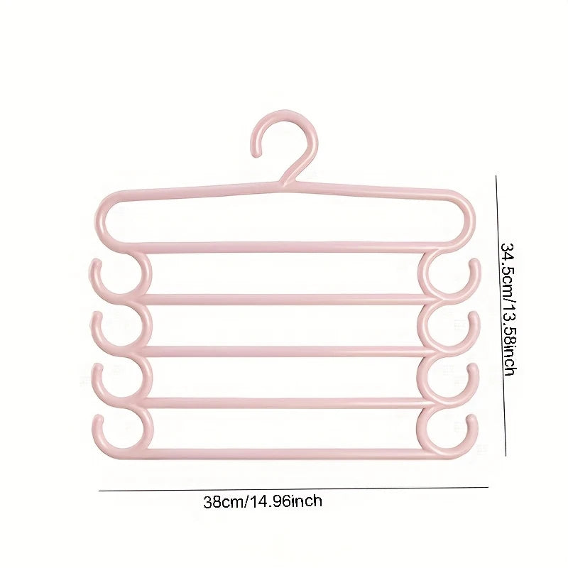 5-Layer Space Saving Pants and Scarf Storage Hanger