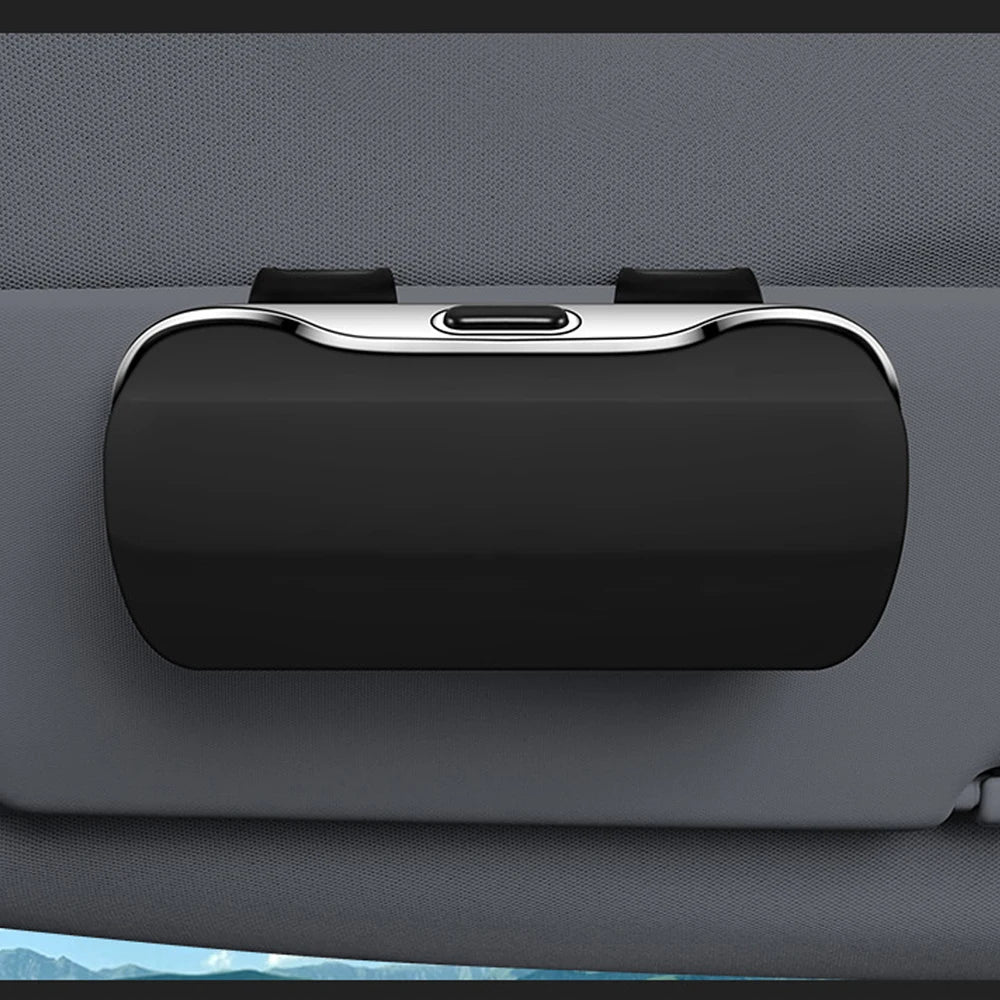 Press-Type Car Sun Visor Eyeglasses Storage Case - 3