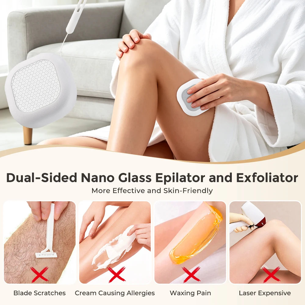 Painless Nano Glass Hair Remover and Skin Exfoliator