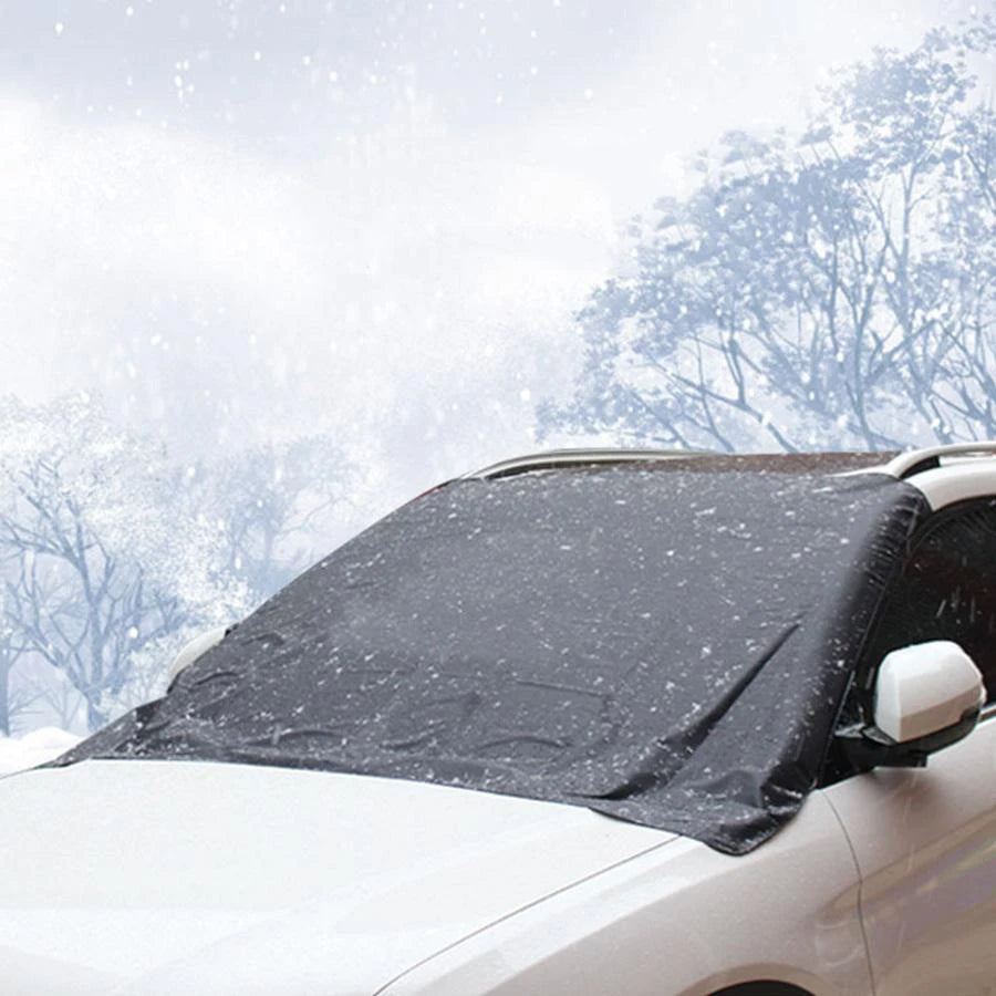 Magnetic Car Windshield Snow Cover for Winter Frost and Sun Protection - 1
