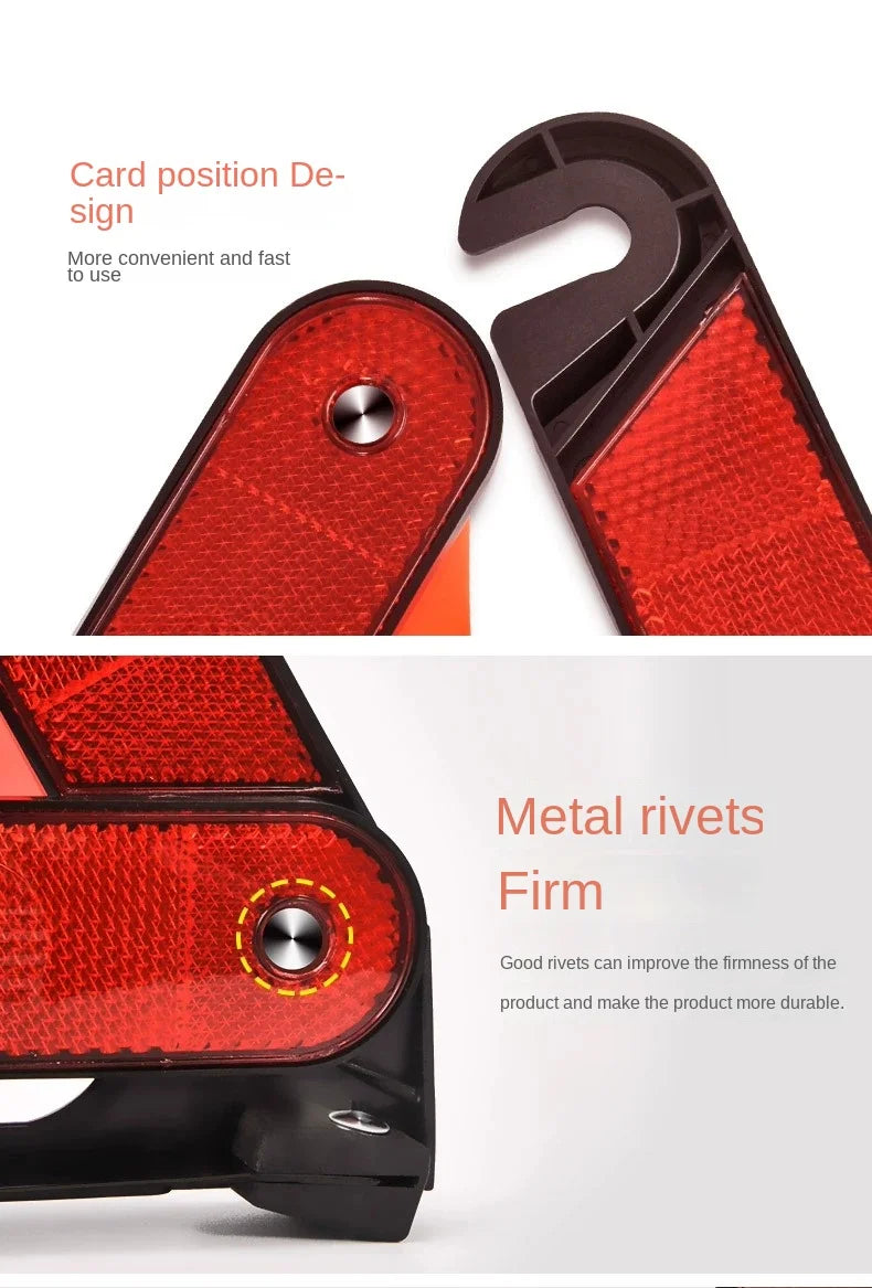 Foldable Reflective Roadside Emergency Warning Triangle
