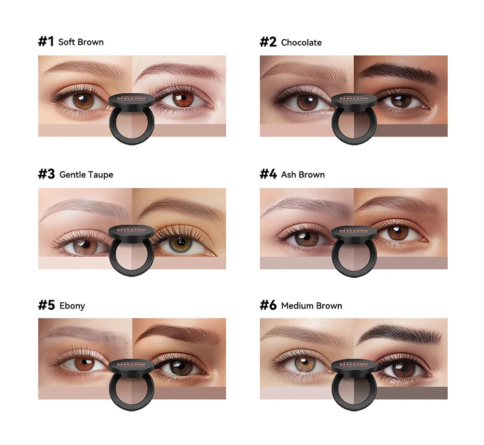 Two-Tone Waterproof Eyebrow Powder for Natural Brows and Contouring - 10
