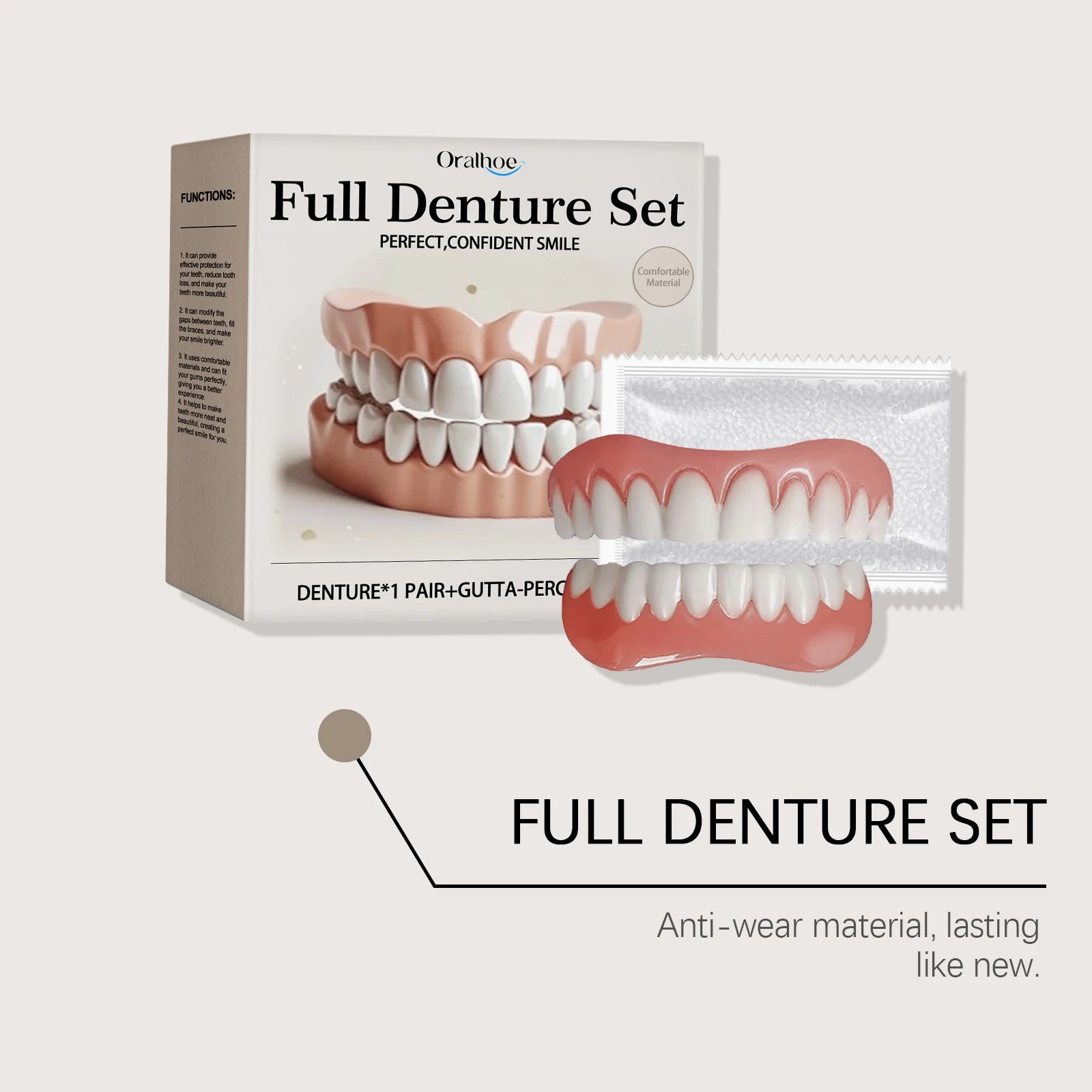 Comfortable Silicone Cosmetic Dentures for Instant Smile Restoration - 15