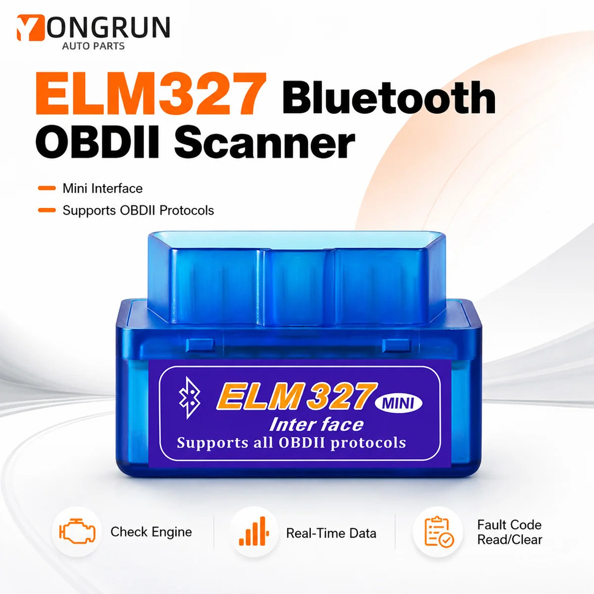 Wireless Bluetooth OBD2 Car Diagnostic Fault Code Scanner