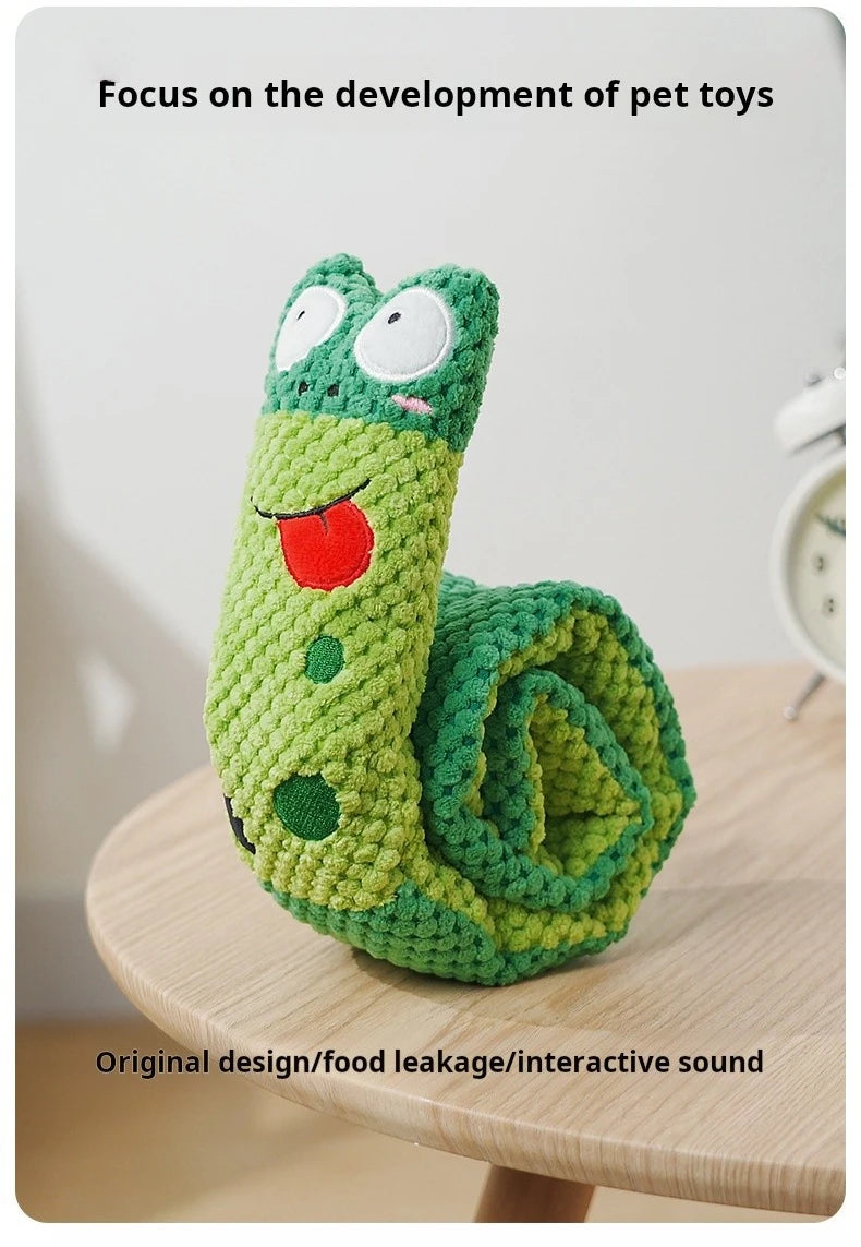 Foldable Squeaky Snail Plush Chew Toy for Dogs - 6