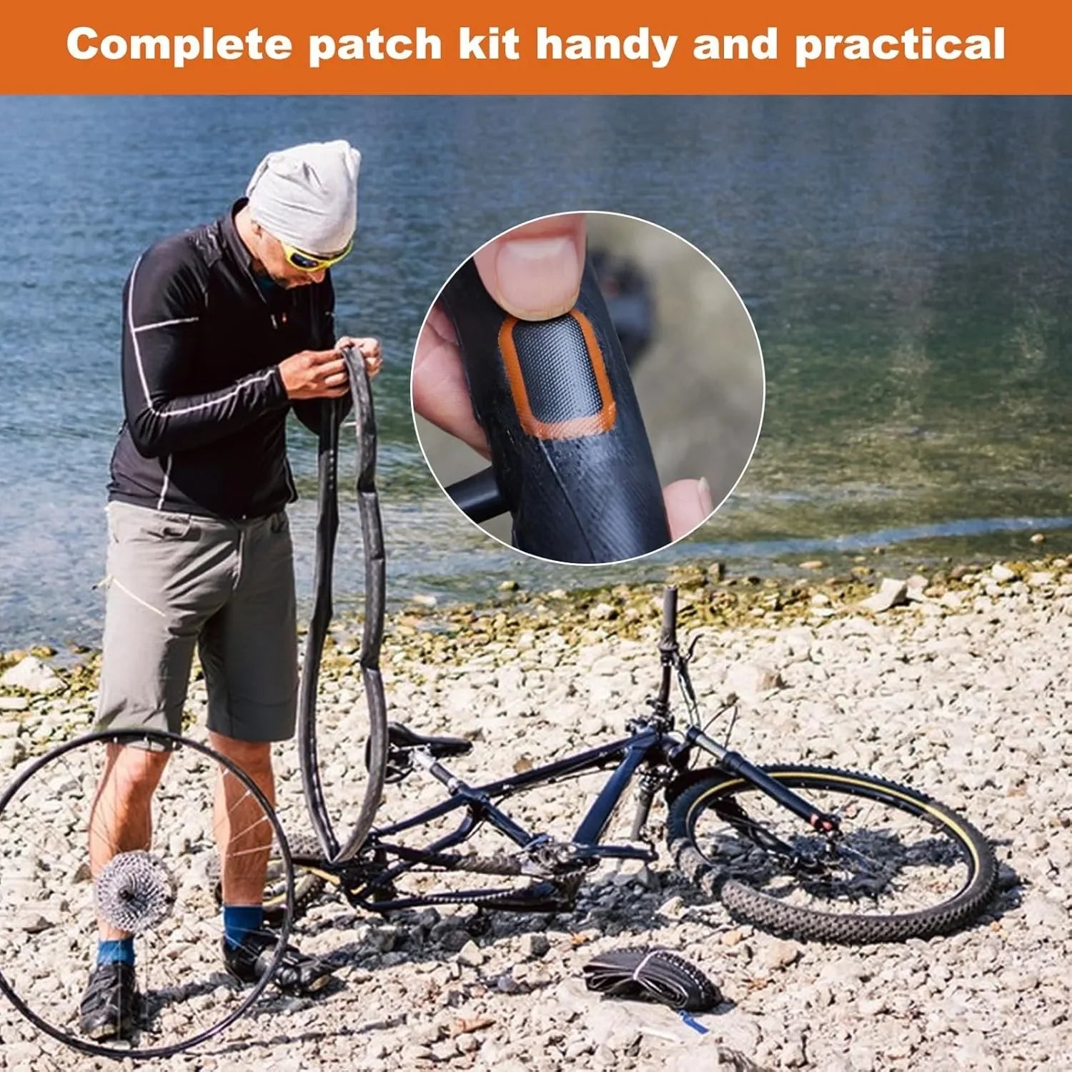 Portable Bike and Motorcycle Tire Puncture Repair Kit - 2