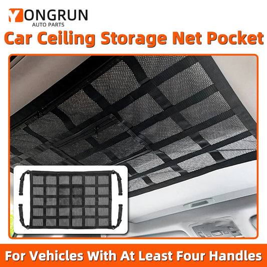 Adjustable Car Ceiling Cargo Storage Net for Travel