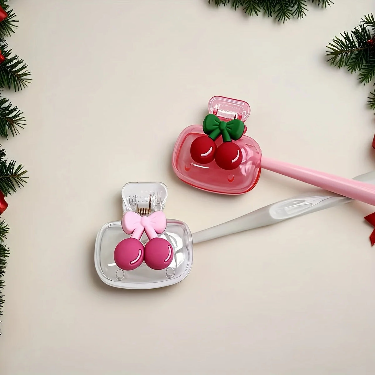 Cute Cherry Design Toothbrush Head Protective Cover