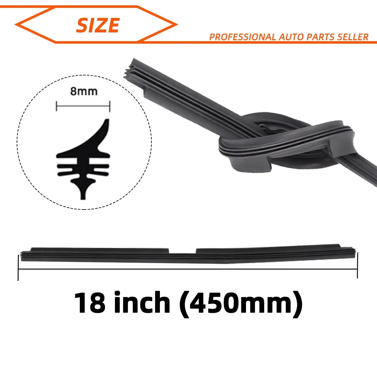 Universal Car Wiper Blade Rubber Refill Strip