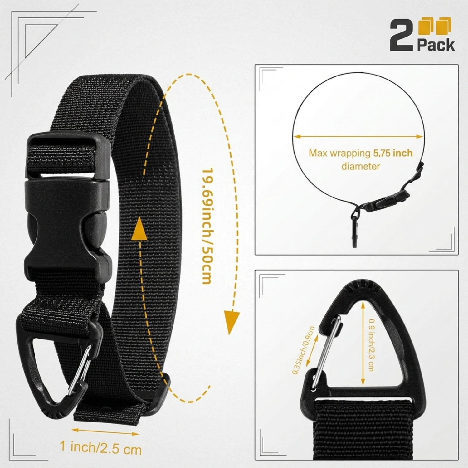 Adjustable Heavy-Duty Storage Straps for Hoses and Cables - 6