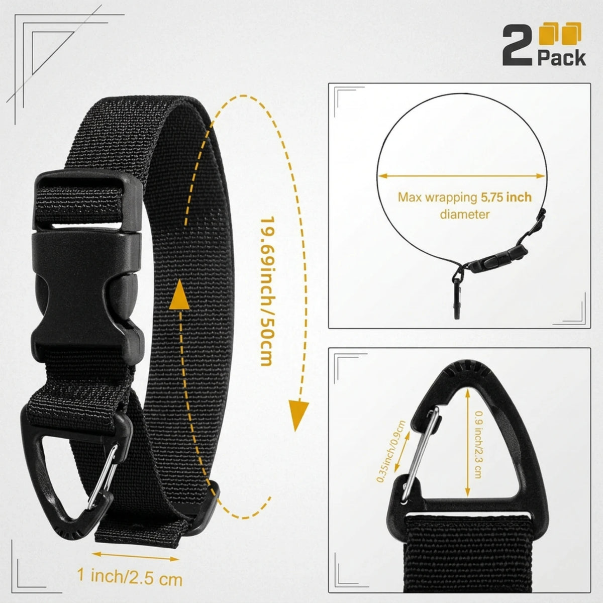 Adjustable Heavy-Duty Storage Straps for Hoses and Cables