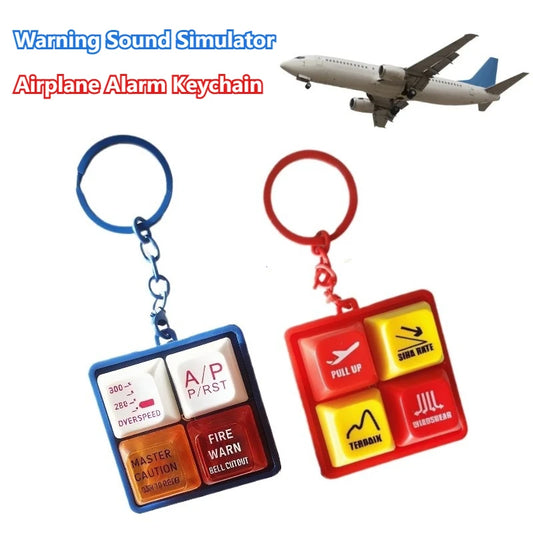 Aircraft Warning Sound Simulator Keychain for Aviation Enthusiasts