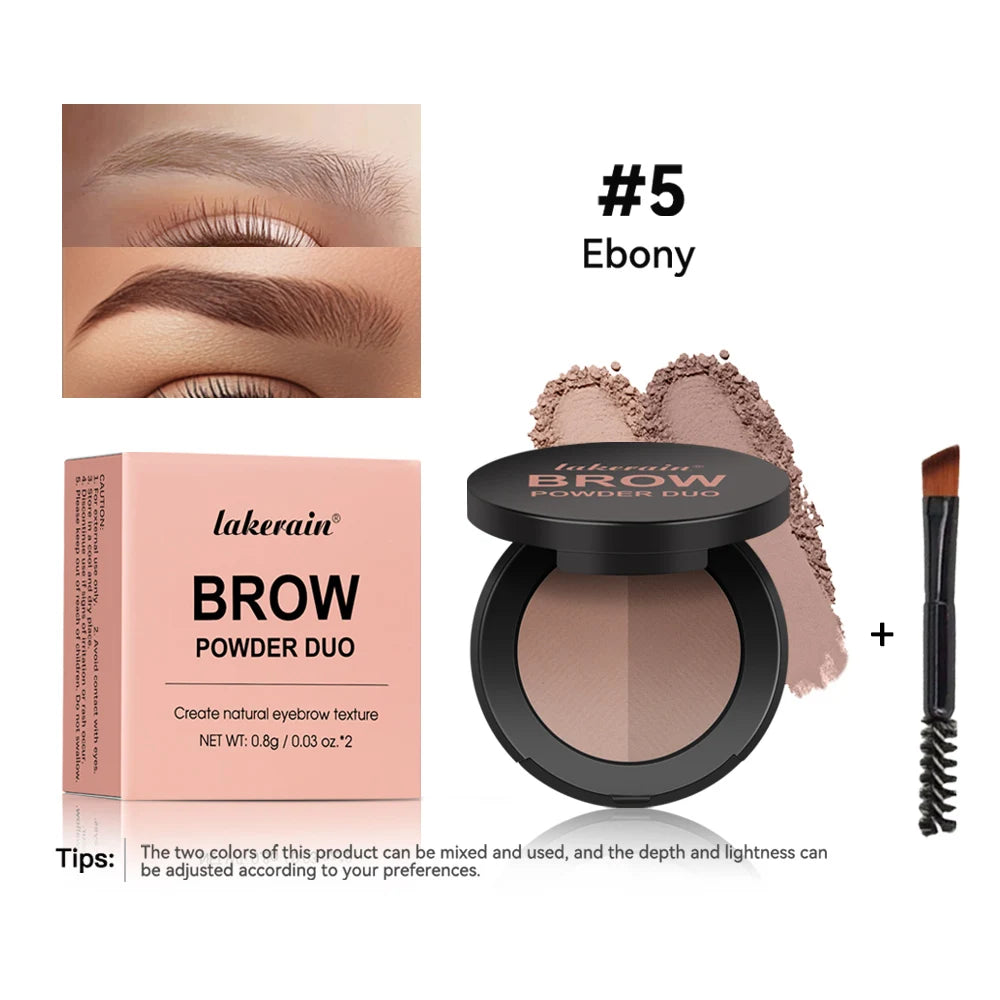 Two-Tone Waterproof Eyebrow Powder for Natural Brows and Contouring - 28