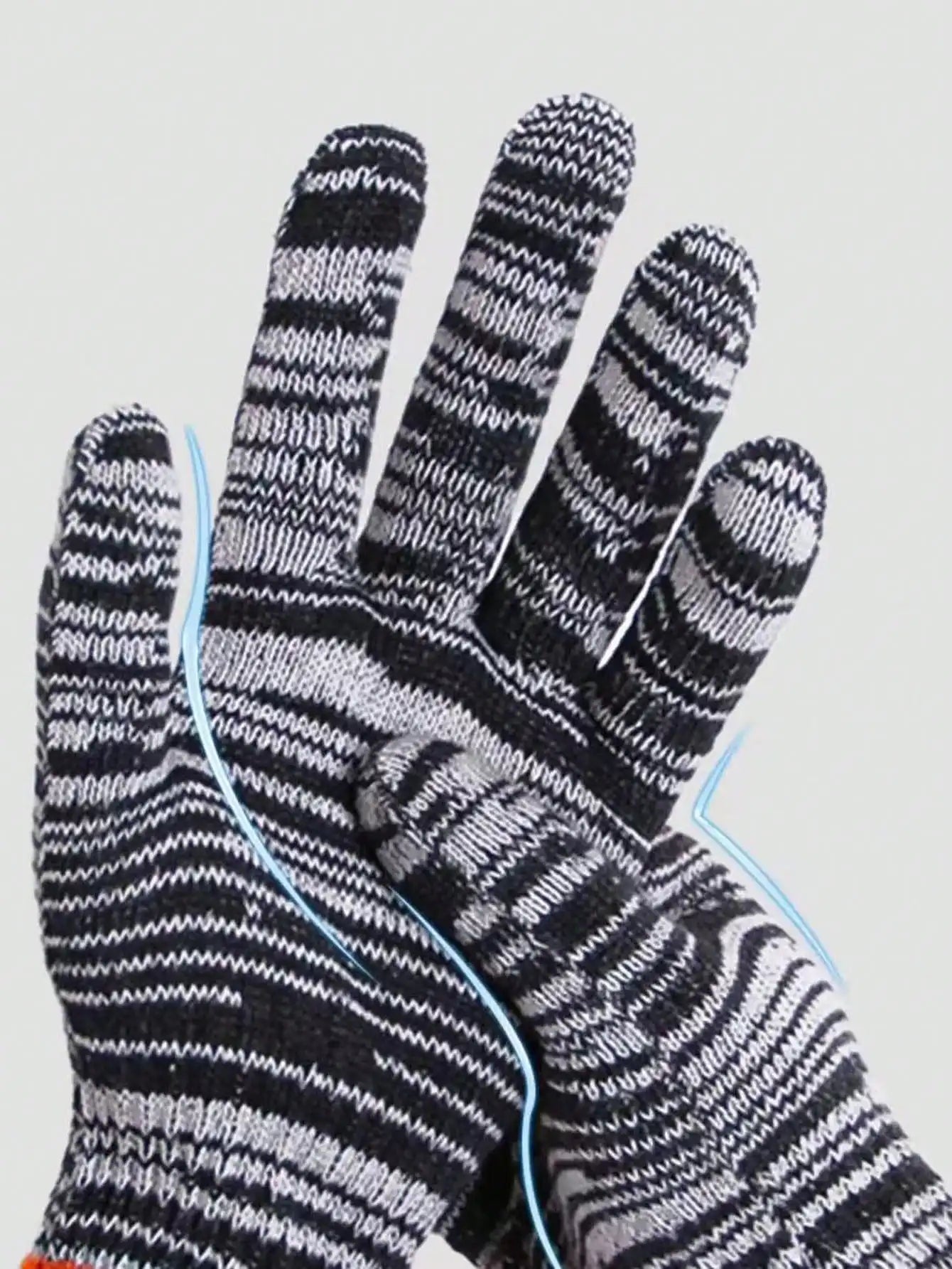 Knitted Polyester Safety Work Gloves for Industrial and Construction - 4