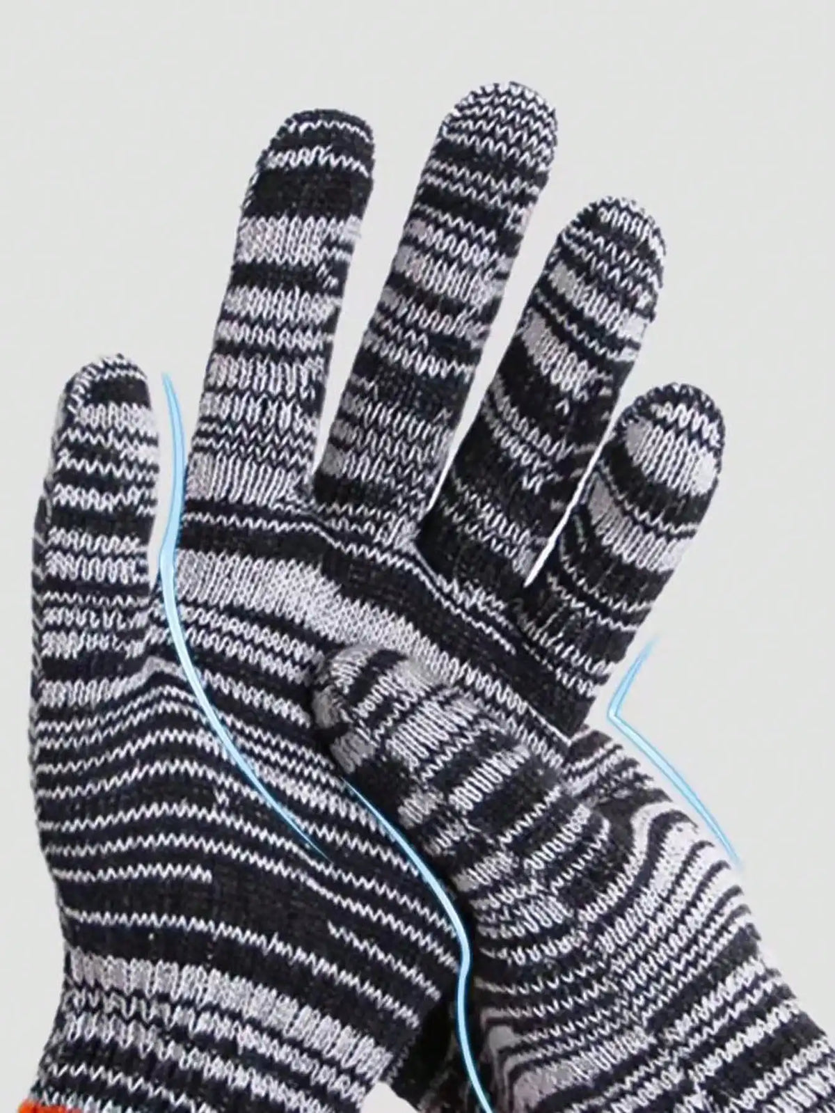 Knitted Polyester Safety Work Gloves for Industrial and Construction