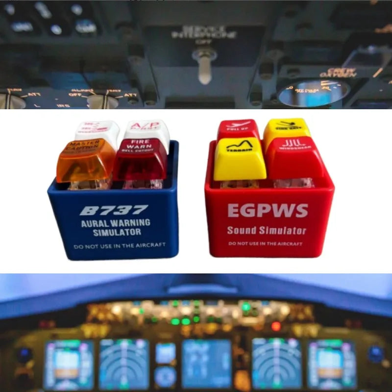 Aircraft Warning Sound Simulator Keychain for Aviation Enthusiasts