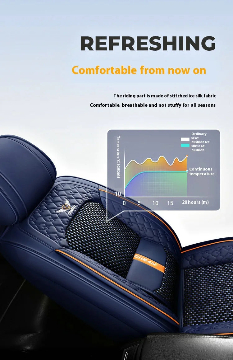 Universal Breathable Flax Car Seat Cover for All Seasons - 18