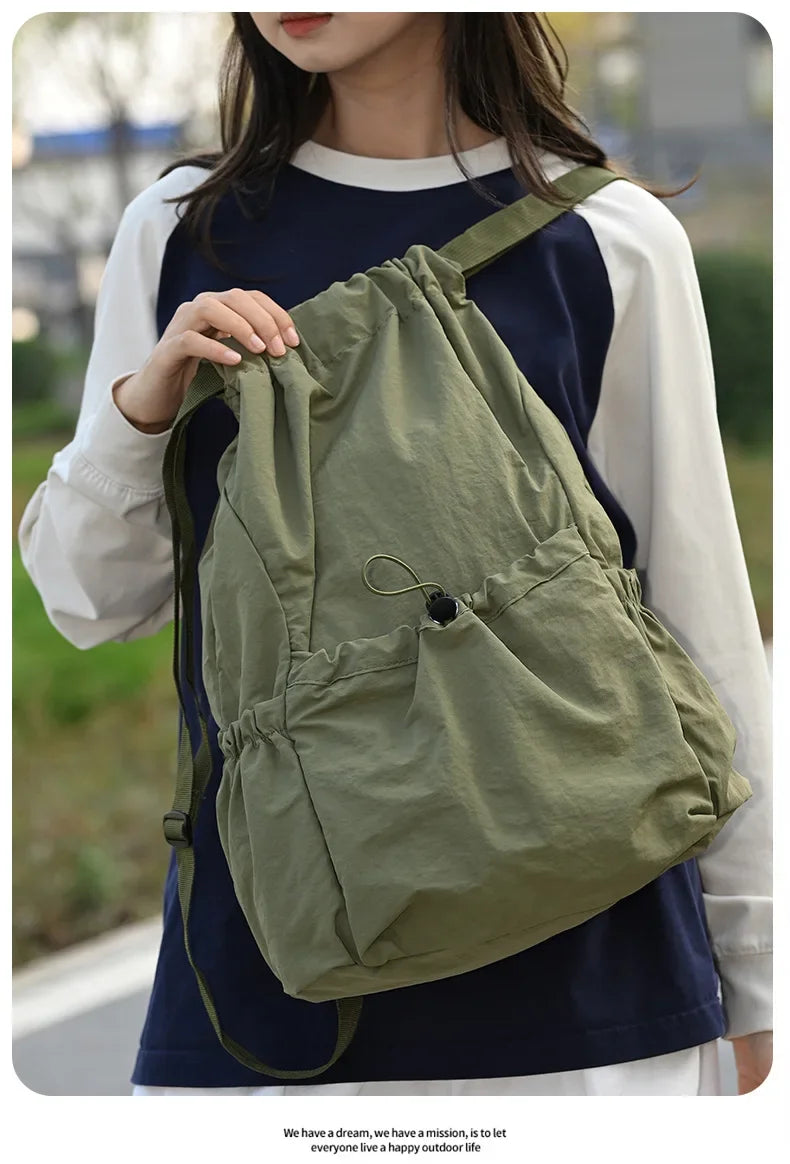 Foldable Lightweight Drawstring Travel Backpack